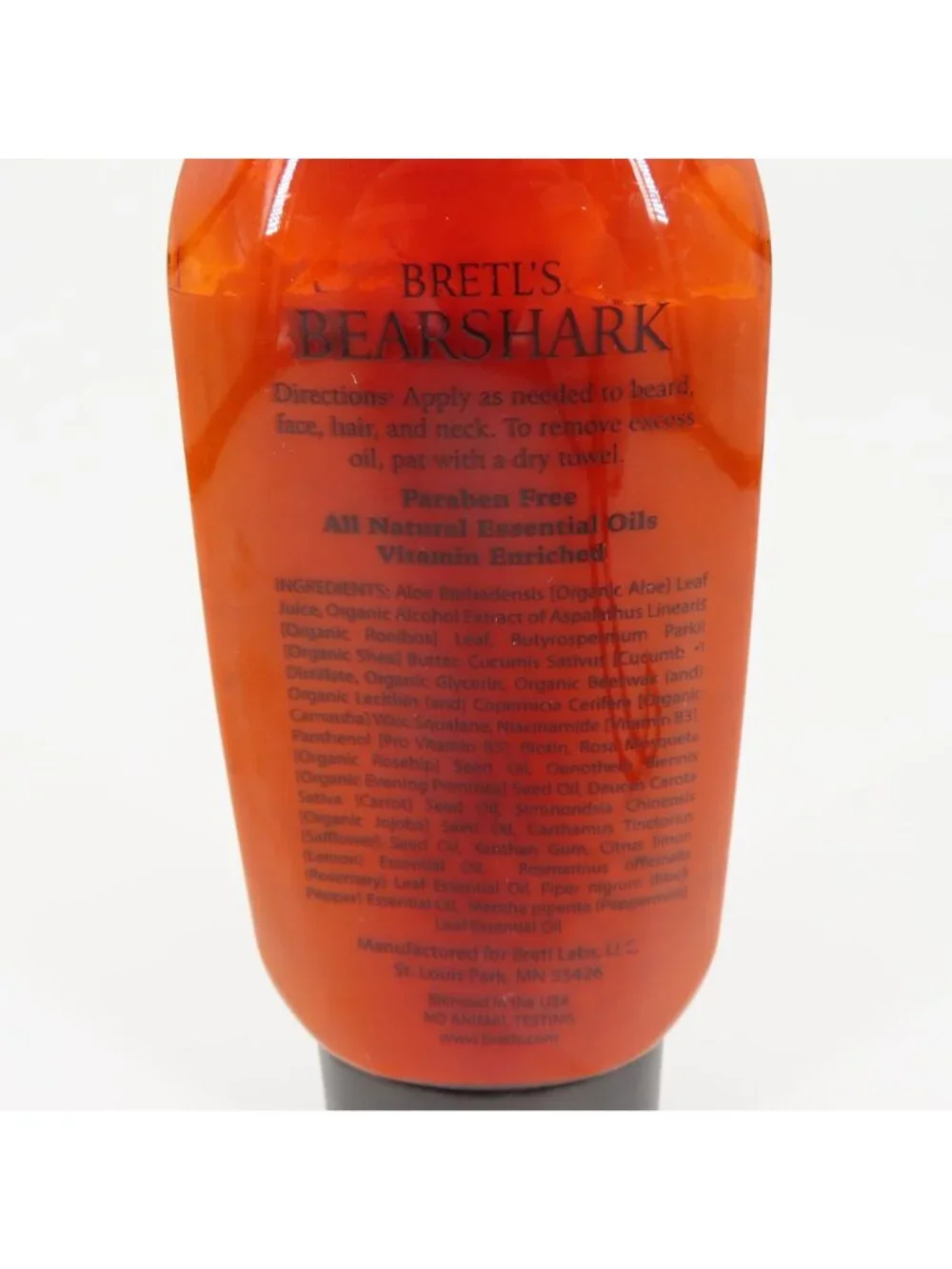 Bretls Bearshark Beard Face Balm 4oz NEW Paraben Free Natural Essential Oils